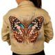 butterfly effect beige handmade painted jean jacket product