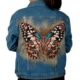 butterfly effect blue handmade painted jean jacket product