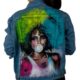 gummy girl blue handmade painted jean jacket product