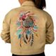 magical dreamcatcher beige handmade painted jean jacket product