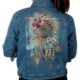 magical dreamcatcher blue handmade painted jean jacket product