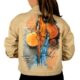 mysterious universe beige handmade painted jean jacket product